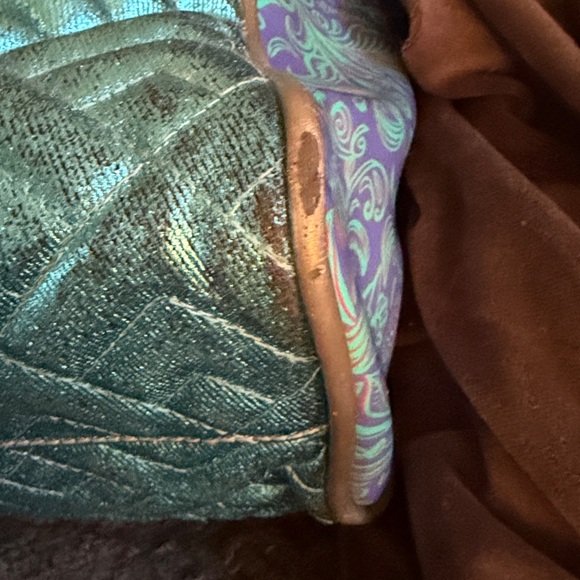 Consuela turquoise shimmer one of a kind tote bag main image 9